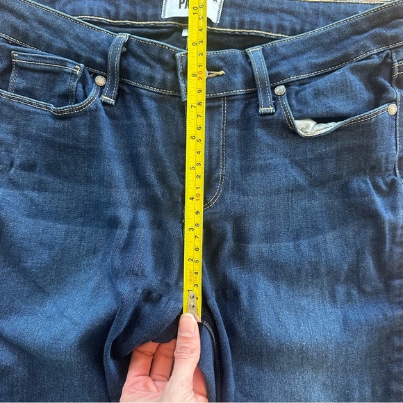 Paige Skyline Skinny Jeans Medium Dark Wash Blue Denim Size 29 Casual - Picture 7 of 14